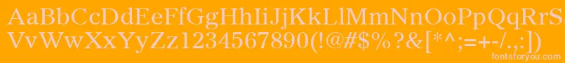 GazetteLtRoman Font – Pink Fonts on Orange Background