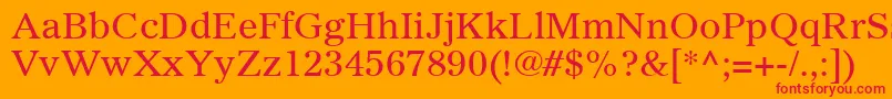 GazetteLtRoman Font – Red Fonts on Orange Background