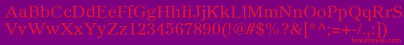 GazetteLtRoman Font – Red Fonts on Purple Background