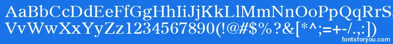 GazetteLtRoman Font – White Fonts on Blue Background