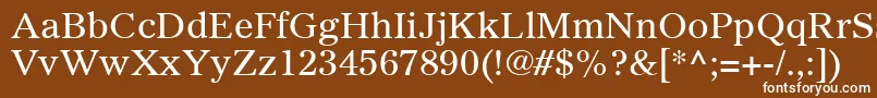 GazetteLtRoman Font – White Fonts on Brown Background