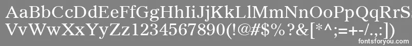 GazetteLtRoman Font – White Fonts on Gray Background