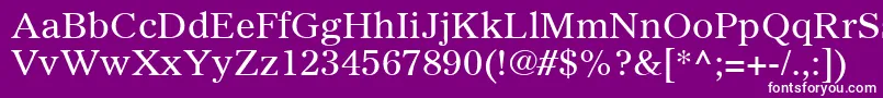 GazetteLtRoman Font – White Fonts on Purple Background