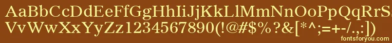 GazetteLtRoman Font – Yellow Fonts on Brown Background