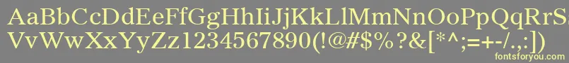 GazetteLtRoman Font – Yellow Fonts on Gray Background