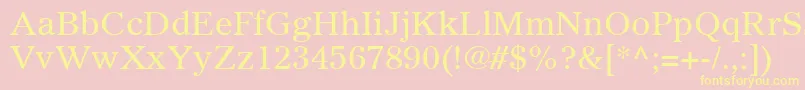 GazetteLtRoman Font – Yellow Fonts on Pink Background