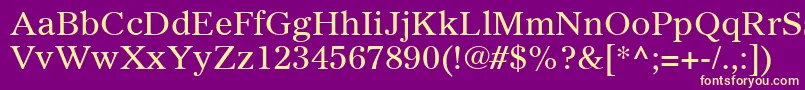 GazetteLtRoman Font – Yellow Fonts on Purple Background