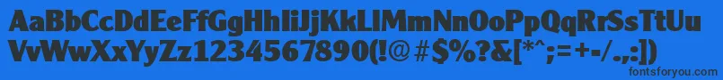 CleargothicSerialHeavyRegularDb Font – Black Fonts on Blue Background