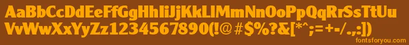 CleargothicSerialHeavyRegularDb Font – Orange Fonts on Brown Background