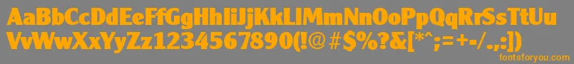 CleargothicSerialHeavyRegularDb Font – Orange Fonts on Gray Background