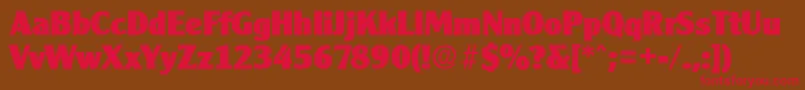 CleargothicSerialHeavyRegularDb Font – Red Fonts on Brown Background