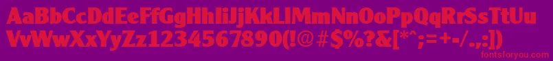 CleargothicSerialHeavyRegularDb Font – Red Fonts on Purple Background