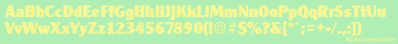 CleargothicSerialHeavyRegularDb Font – Yellow Fonts on Green Background