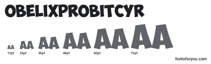 Размеры шрифта ObelixprobitCyr
