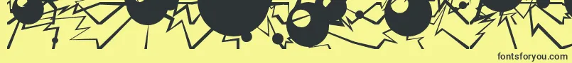 Electricsphere-Schriftart – Schwarze Schriften auf gelbem Hintergrund