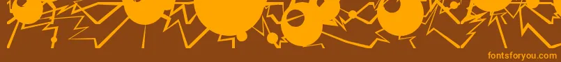 Weitere Informationen zur Electricsphere-Schriftart Electricsphere-Schriftart – Orangefarbene Schriften auf braunem Hintergrund