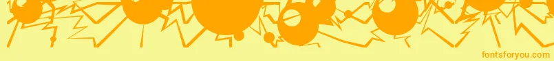 Więcej informacji o czcionce Electricsphere Czcionka Electricsphere – pomarańczowe czcionki na żółtym tle