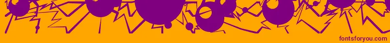 Шрифт Electricsphere – фиолетовые шрифты на оранжевом фоне