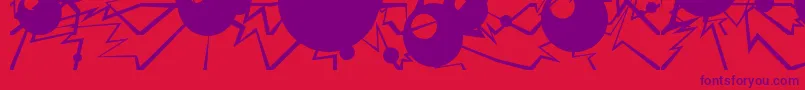 Electricsphere-Schriftart – Violette Schriften auf rotem Hintergrund