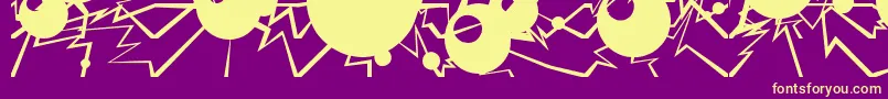 Шрифт Electricsphere – жёлтые шрифты на фиолетовом фоне