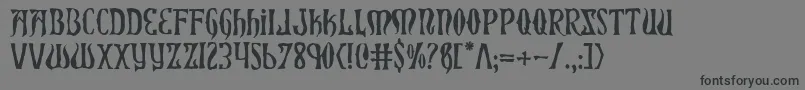 XiphosHorror Font – Black Fonts on Gray Background