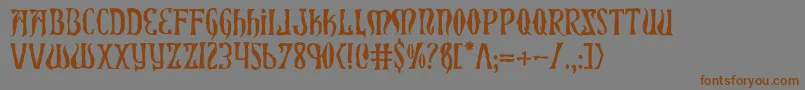 XiphosHorror Font – Brown Fonts on Gray Background