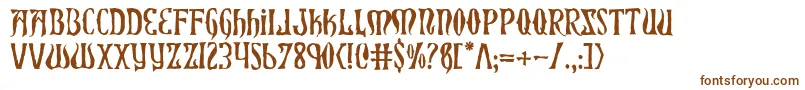 XiphosHorror Font – Brown Fonts on White Background