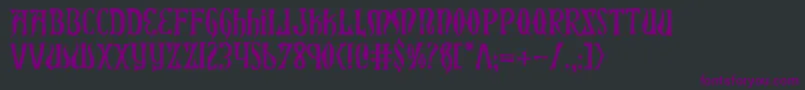 XiphosHorror Font – Purple Fonts on Black Background