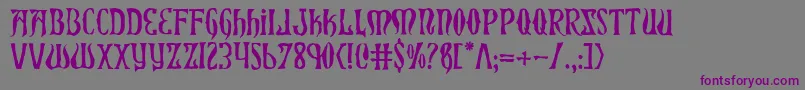 XiphosHorror Font – Purple Fonts on Gray Background