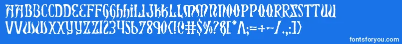 XiphosHorror Font – White Fonts on Blue Background