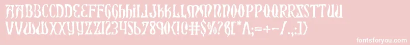 XiphosHorror Font – White Fonts on Pink Background