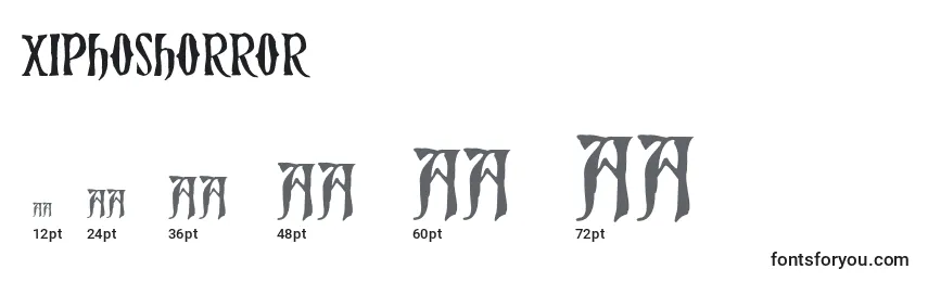 Größen der Schriftart XiphosHorror