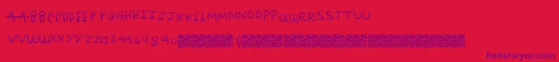Tastebomb Font – Purple Fonts on Red Background