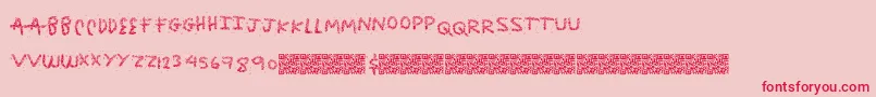 Tastebomb Font – Red Fonts on Pink Background