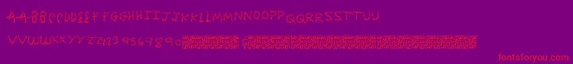 Tastebomb Font – Red Fonts on Purple Background