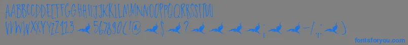 DkParadiseLost-Schriftart – Blaue Schriften auf grauem Hintergrund