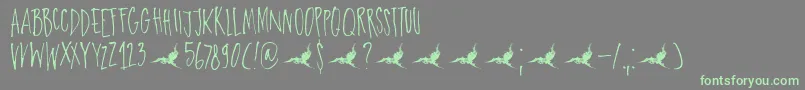 DkParadiseLost Font – Green Fonts on Gray Background