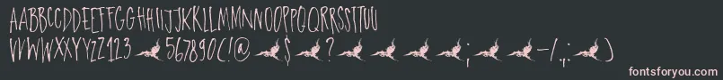 DkParadiseLost Font – Pink Fonts on Black Background