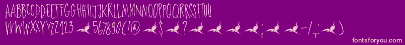 DkParadiseLost Font – Pink Fonts on Purple Background