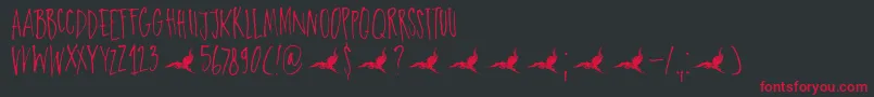 DkParadiseLost Font – Red Fonts on Black Background