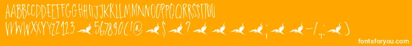 DkParadiseLost Font – White Fonts on Orange Background