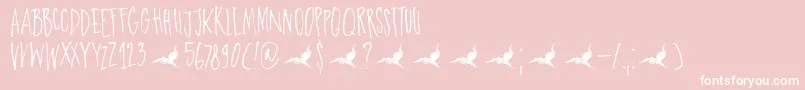 DkParadiseLost Font – White Fonts on Pink Background