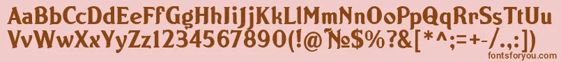 Norton Font – Brown Fonts on Pink Background