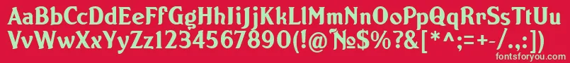 Norton Font – Green Fonts on Red Background