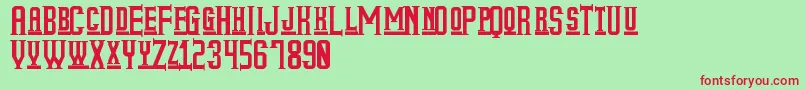 MyOlderLifeSt Font – Red Fonts on Green Background