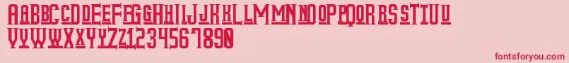 MyOlderLifeSt Font – Red Fonts on Pink Background