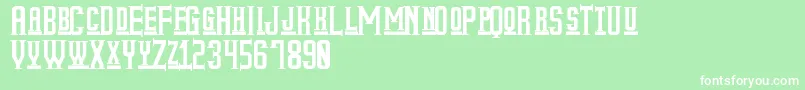 フォントMyOlderLifeSt – 緑の背景に白い文字