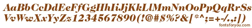 Czcionka Caslon224stdBlackitalic – brązowe czcionki na białym tle