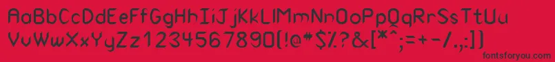 CollinsRegular Font – Black Fonts on Red Background