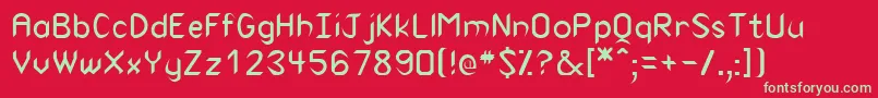 CollinsRegular Font – Green Fonts on Red Background